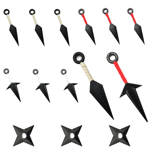 BMARLF Kunai Ninja Cosplay Props Ninja Themed Costume Plastic Cosplay Accessories Kunai Mixed Set 14 Pcs