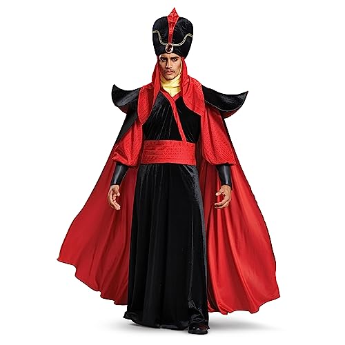 Disguise Jafar Adult Costume, Official Alladin Costume Outfit and Headpiece, Size L