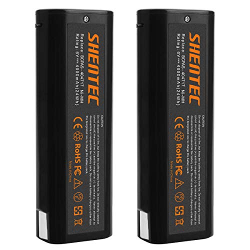 Shentec 2-Pack 4000mAh 6V Battery Compatible with Paslode 404717 B20544E BCPAS-404717 404400 900400 900420 900600 901000 902000 B20720 CF-325 IM200 F18 IM250 IM250A IM350A IM350CT PS604N, Ni-MH