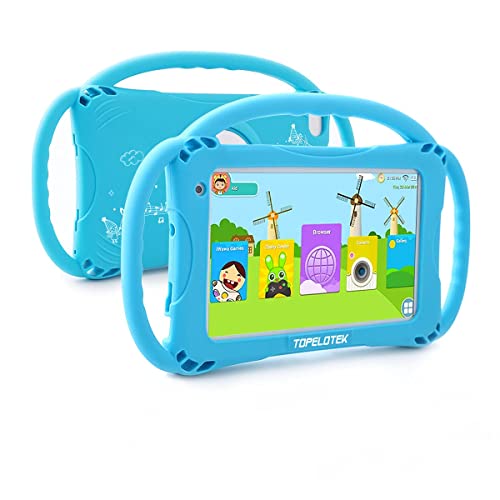 Kids Tablet 7inch Android Toddler Tablet 32GB Tablet APP Preinstalled & Parent Control Learning Education Tablet WiFi Camera Kid-Proof Case with Handle,Netflix YouTube Ages 3-14
