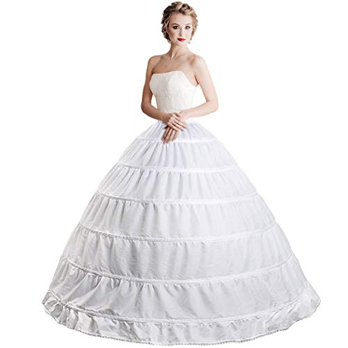 XinChangShangMao Women Petticoat Crinoline Underskirt Petticoat Skirt Full Floor Length Petticoat Slips for Wedding Dress