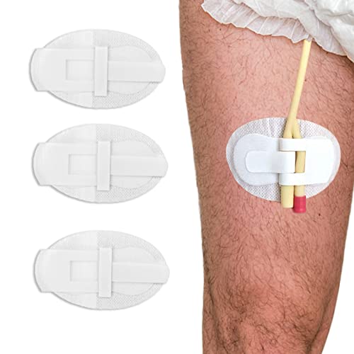 Cath-eter Legband Fixation Stickers - Urinary Tube Holder Adhesive Pad Anti Slip Collector Drainage Stabilization Device for Incontinence (3 PCS)