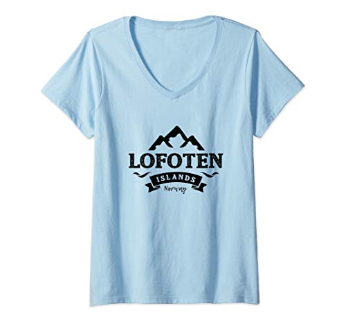 Womens Lofoten Islands Norway V-Neck T-Shirt