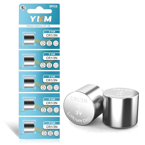 YKM CR1/3N 3V Lithium Batteries CR 1/3N DL1/3N CR-1/3N 2L76 Battery for Pistol Laser Sight Dog Collar 5 Pack