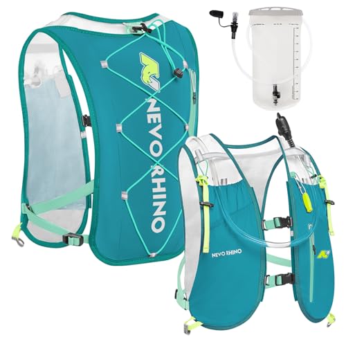 Running Hydration Vest, 5.5L Running Vest for Women Men with 2L TPU Water Bladder,Hydration Backpack for Hiking Marathon Race