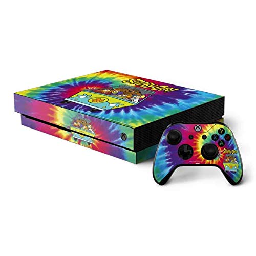 Skinit Decal Gaming Skin Compatible with Xbox One X Console and Controller Bundle - Officially Licensed Warner Bros Scooby-Doo Tie Dye Design