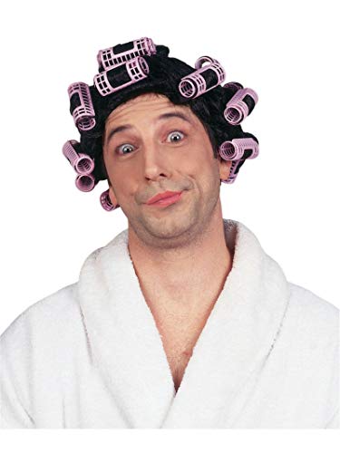 Forum Novelties Women's Adult Hair In Curlers Costume Wig, Black/Pink, One Size