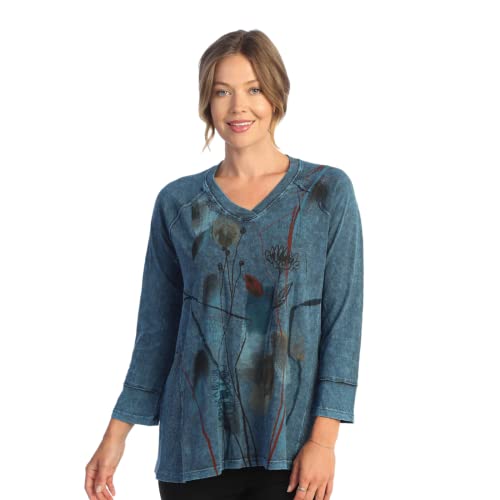 Jess & Jane Mineral Washed Top With Baby Rib Side Contrast - M75