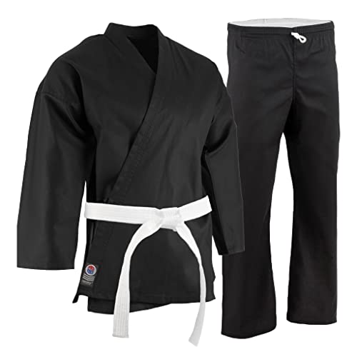 Pro Force 5oz Ultra Light Weight Karate Gi/Uniform - Black - Size 2