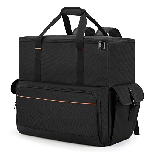 Trunab Computer Desktop Tower Carrying Case, PC Backpack for Computer Main Processor Case, Keyboard, Cable and Mouse, Earphone, Bag Only, Black
