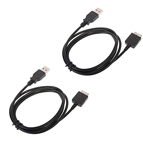 2pcs USB Sync Data Cable for Sony Walkman NW-A55 A56 A57 A55HN A56HN A57HN NW-A35 NW-A45 NW-ZX300 ZX300A NW-WM1A WM1Z(Pack of 2)