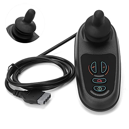 YUYTE Wheelchair Joystick Controller, Electric Mobility Wheelchairs Joystick Controller Accessories, 4 Keys Wheelchair Joystick Controller Fit for PG VR2 D50677