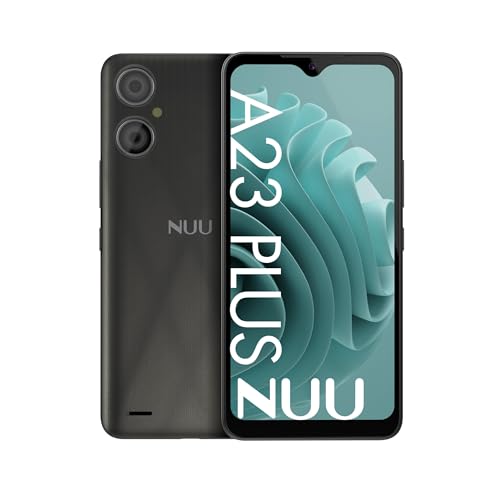 NUU A23Plus Basic Cell Phone for AT&T, T-Mobile, Cricket, Mint Mobile, Metro, 64G/3GB 6.3' 4G LTE Worldwide and More, Dual SIM, Black, 365 Days US Warranty with Detachable & Replaceable Battery