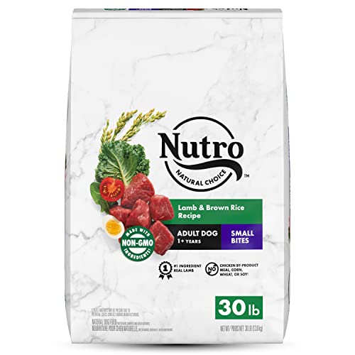 NUTRO NATURAL CHOICE Small Bites Adult Dry Dog Food, Lamb & Brown Rice Recipe Dog Kibble, 30 lb. Bag