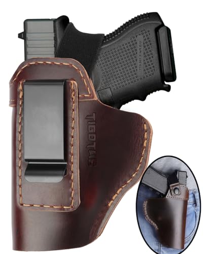 OWB Leather Holster Compatible with Glock 17 19 43X for Taurus G2C G3 G3C fits M&P 9mm Shield for Sig P365 P320 for Springfield XDS, Right Hand