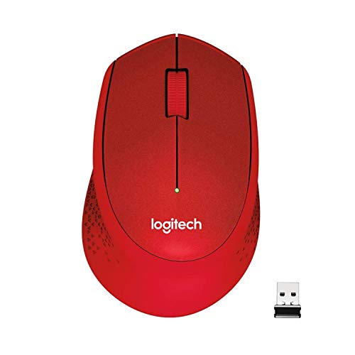 Logitech M331 Silent Plus Wireless Mouse- Red