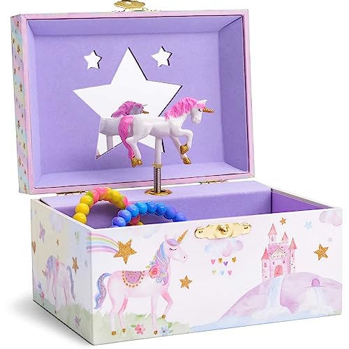 Jewelkeeper Jewelry Box for Girls, Party Unicorn Musical Jewelry Boxes, The Beautiful Dreamer Tune and Spinning Unicorn Doll, Toys for Girls