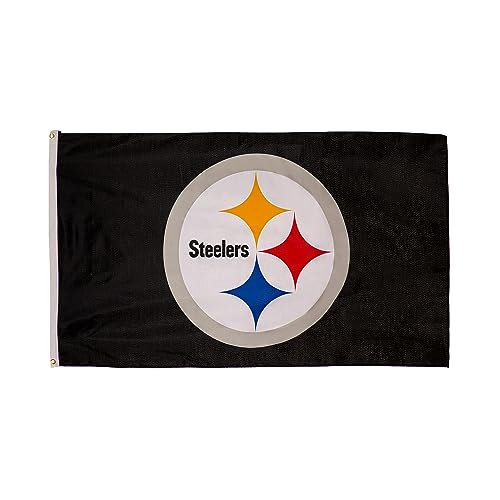 NFL Pittsburgh Steelers 3 x 5 Outdoor Durable Flag with Grommets | Heavy Duty Flag & Banner for Outdoor Garden Patio | Indoor Wall Decor Flag for Room | Works with Flag Poles for Outside House