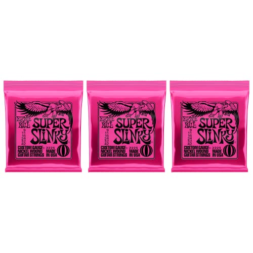 Ernie Ball, Super Slinky Electric Guitar Strings 9-42 (Pack of 3 Sets) (2223x3)