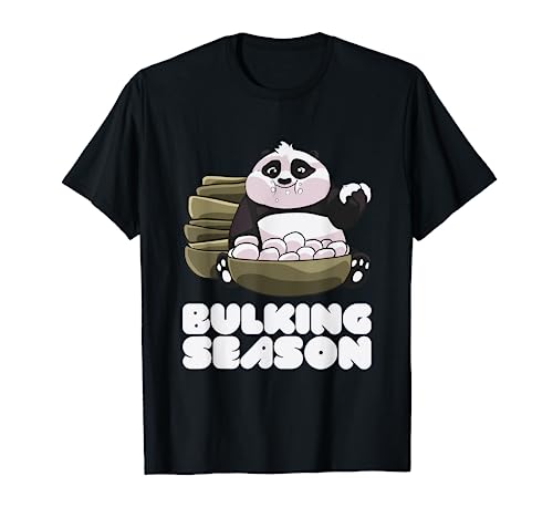 Funny Bulking Season Clean Bulk Cute Panda Bear Gift T-Shirt
