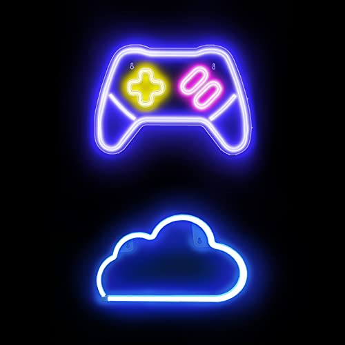 Lumoonosity Blue Cloud Blue Neon Sign Blue Controller Gaming Light