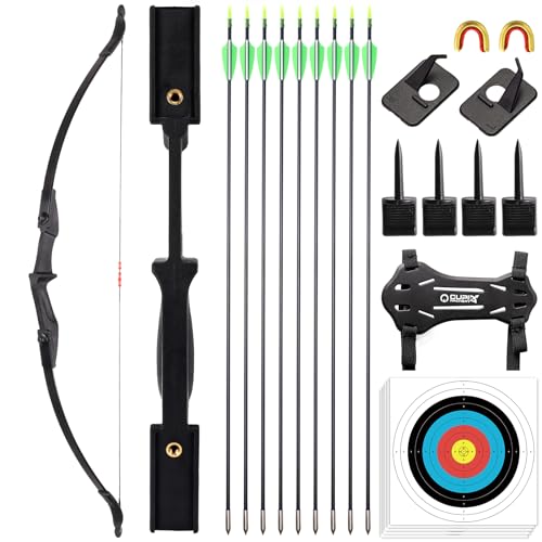 LWANO Bow and Arrow Set for Adults - Archery Takedown Recurve Bow Set for Beginners and Youth, Left & Right Handed (30lbs)