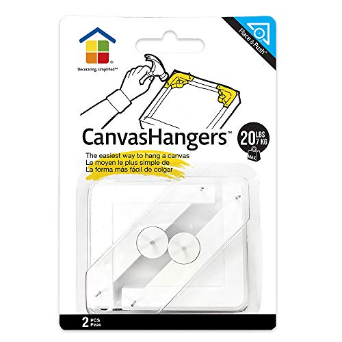 Under the Roof Decorating 5-100200 20 lbs Place&Push Canvas Hangers , White