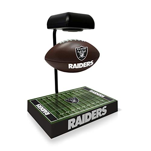 Pegasus Sports NFL Rotating Levitating Hover Football with Bluetooth Speaker, LED Lighting and USB Charge Port, Oakland Raiders