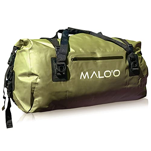 Malo'o Waterproof Dry Bag Duffel 40L/60L/100L, Roll Top Duffel Keeps Gear Dry for Kayaking, Rafting, Boating, Swimming, Camping, Hiking, Beach, Fishing - Internal & External Pockets and Molle Loops