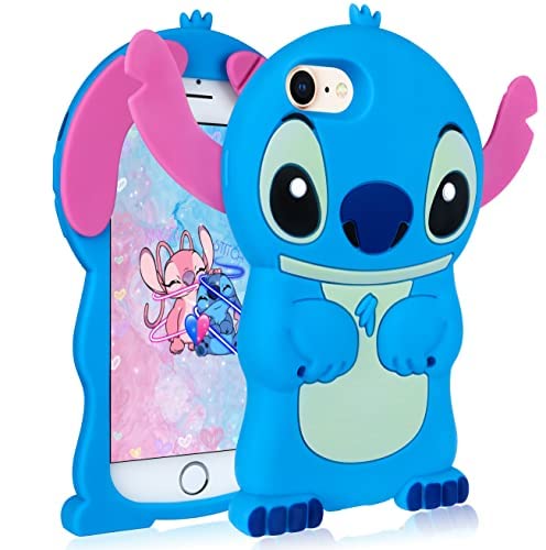 Besoar Case Designed for iPhone SE 2022/2020/6/6S/7/8 Cute Cartoon Funny Fun Kawaii 3D Character Animal Cases Unique Cool Silicone Cover for Kids Boys Teens for iPhone SE 2022/2020/6/6S/7/8 4.7'