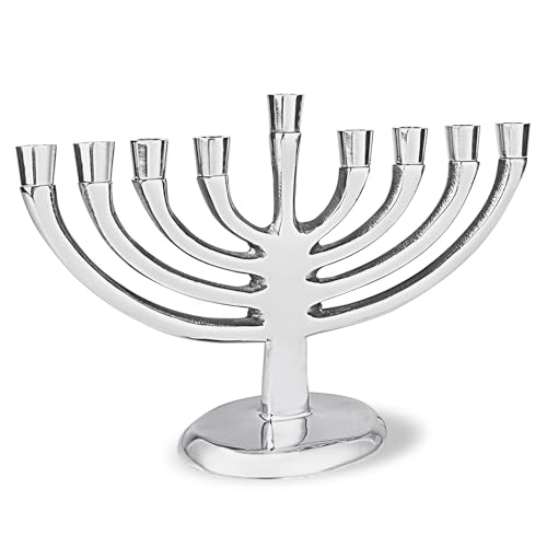 Zion Judaica Stylish Elegant Menorah Elegant Candle Minorah for Hanukkah Uses Standard Chanukah Candles