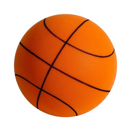 Silent Basketball, Quiet Basketball Dribbling Indoor, The Handleshh Silent Basketball, Hushhandle Silent Foam Basketball, Indoor Training Foam Ball No Noise No Sound Basketball (24CM, Orange)