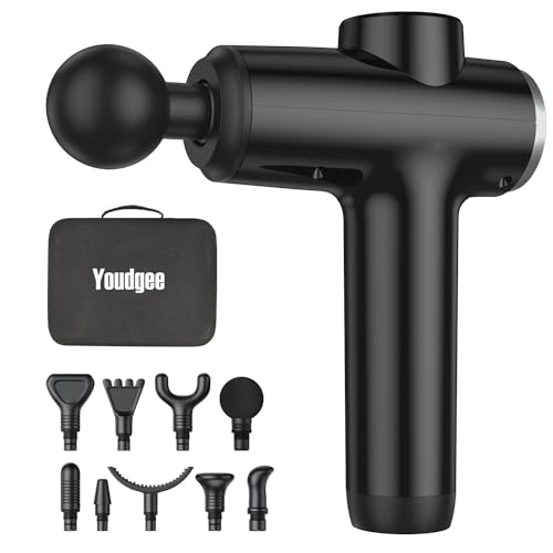 Youdgee Massage Gun Deep Tissue for Back, Neck, Shoulder, Leg Pain Relief – Percussion Massage Gun for Athletes 30 Speed Levels Massager Tool