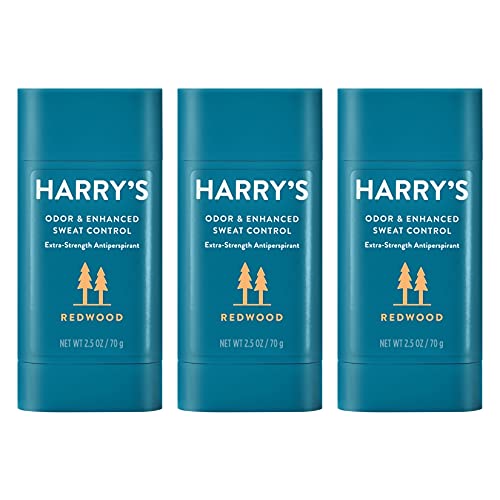 Harry's Extra-Strength Antiperspirant - Odor & Enhanced Sweat Control Antiperspirant for Men - Redwood, 1 Count (Pack of 3)