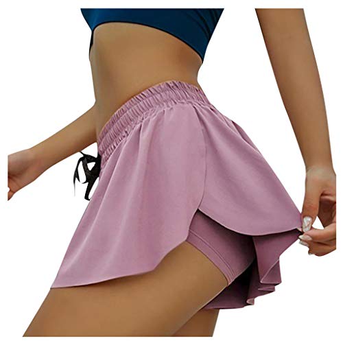 Bblulu Women’s Skorts Mini Swing Skirts Drawstring Elastic Waistband Sports Shorts for Running Tennis Golf Workout
