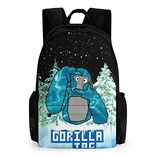 zkqeuak Gorilla Tag Backpack Gorilla Monkey Bookbag Lightweight For Teens Boys Girls Backpacks Bookbags Daypack