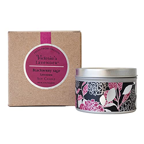 BlackBerry Sage Lavender Luxury Scented Candles - Scented Candles for Home, Relaxing Candles with Essential Oil, Soy Wax Aromatherapy Candle, Aesthetic & Romantic Candles by Victoria's Lavender