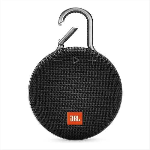 JBL Clip 3, Black - Waterproof, Durable & Portable Bluetooth Speaker - Up to 10 Hours of Play - Includes Noise-Cancelling Speakerphone & Wireless Streaming