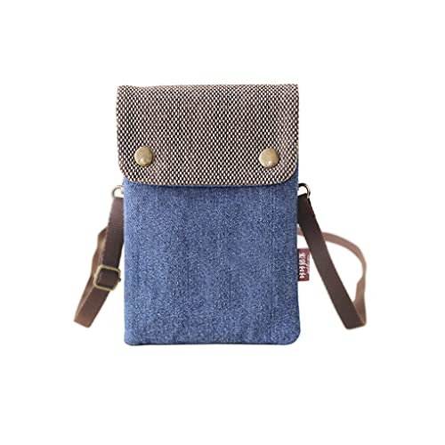 Women Denim Mini Crossbody Shoulder Bag Coin Purse Wallet Card Case Holder Cellphone Pouch