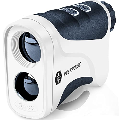 PEAKPULSE Golf Rangefinder 650 Yards Laser Range Finder Golfing Distance Finder with Screw Hole Flag Pole Locking Tournament Legal Vibration Fast Focus System