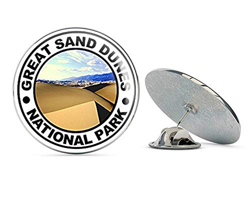 NYC Jewelers Round Great Sand Dunes National Park (rv Hike Hiking) Metal 0.75' Lapel Hat Pin Tie Tack Pinback
