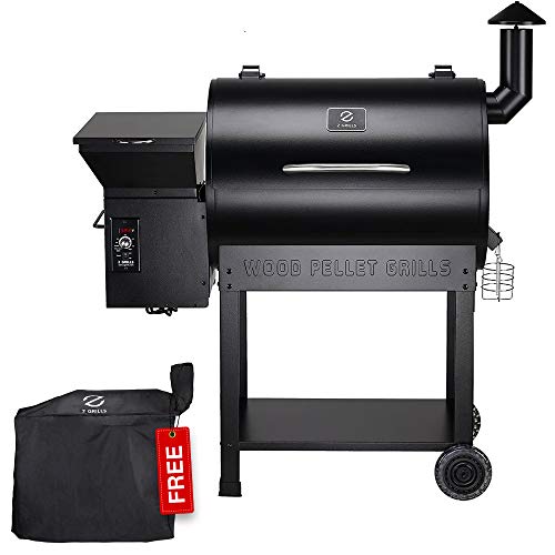 Z GRILLS ZPG-7002B 2020 Upgrade Wood Pellet Grill & Smoker, 8 in 1 BBQ Grill Auto Temperature Controls, inch Cooking Area, 700 sq in Black