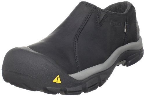 KEEN Men's Brixen Waterproof Slip on Mules, Black/Gargoyle, 9.5