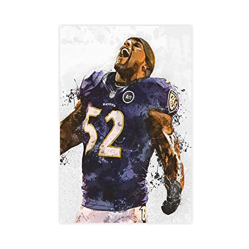 Ray Lewis Poster Canvas Poster Bedroom Decor Sports Landscape Office Room Decor Gift Unframe: 12x18inch(30x45cm)