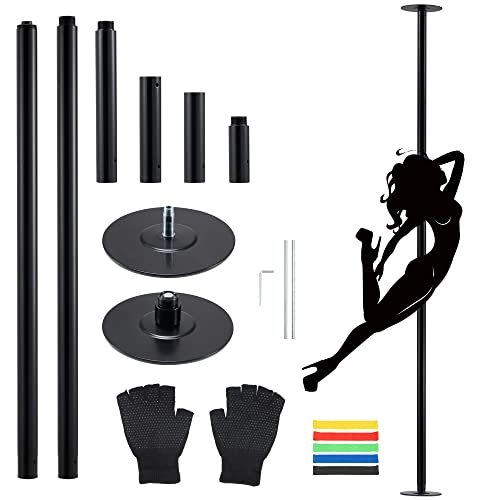 Candockway Stripper Pole Professional Dance Pole for Home, 7.3'-9.3' Height Adjustable Static & Spinning Dancing Pole, Strip Pole for Club,Pub,Home,Gym