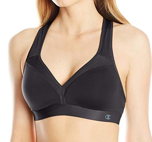 Champion womens The Curvy Sports Bra, Black, Medium US