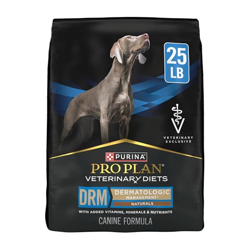 Purina Pro Plan Veterinary Diets DRM Dermatologic Management Naturals W Vitamins Dry Dog Food - 25 Pound (Pack of 1)