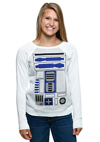 STAR WARS R2D2 Women's Costume White Sweater, XX-Large