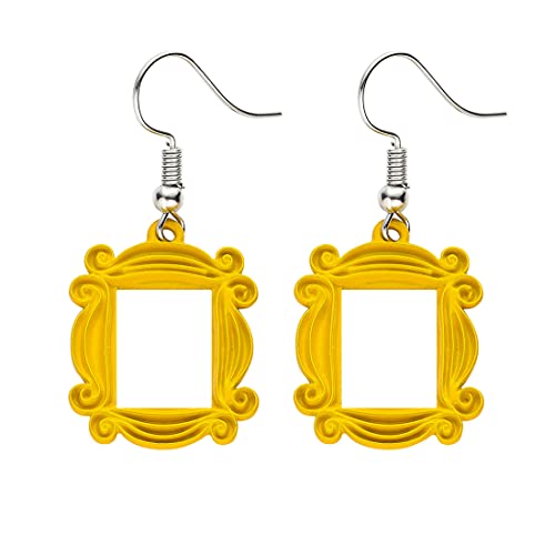 Sphers Friends Earrings TV Show Merchandise Friends Themed Frame Earrings Monica Door Frame Drop Earrings Gifts for Women Best Friends
