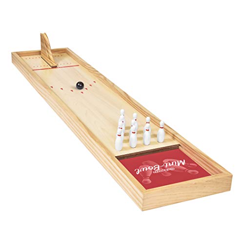 GoSports Tabletop Bowling Game Set for Kids & Adults - Bowling Alley Board, Launch Ramp, Balls, Pins & Scorecard